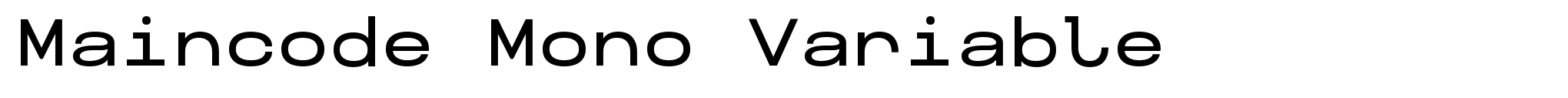 Maincode Mono Variable image
